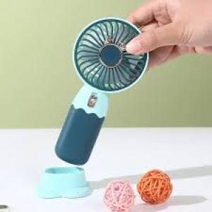 Hand Fan Built-In Rechargeable Battery Operated Summer Cooling Mini Fan  1 Pcs