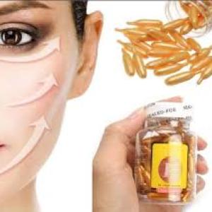 Facial Capsules for Glowing Skin Aloe Vera And Vitamin E  (60 g) 1 Pcs