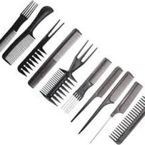 Stylish Women Black Plastic Hair Combs Set (10 Piece).