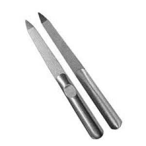 Pack 2 Stainless Silver Steel Nail Filers (5 Inches)  (Set of 2)