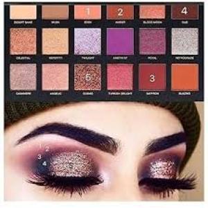 18 color eyeshadow plate Pack of )Multicolor.