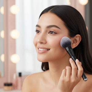 Makeup Powder Brush- Black, 1 Piece