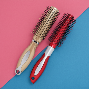 Hair Curling Roller Round Comb Brush paçk of 2