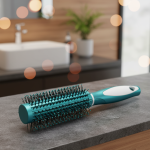 2 Pcs Professional Round Hair Brush With Rubber Grip Handle For Men & Women