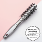 Hair Curling Roller Round Comb Brush paçk of 2