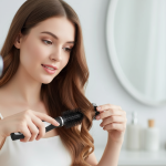 Hair Curling Roller Round Comb Brush paçk of 2