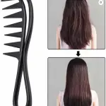 2 Pcs Professional Plastic Curly Hairdressing Tooth Comb