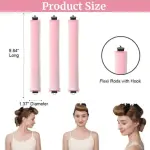 Overnight Heatless Curls Blowout Rods for All Hair Types Hair Curler  (Pink) 1 Pcs