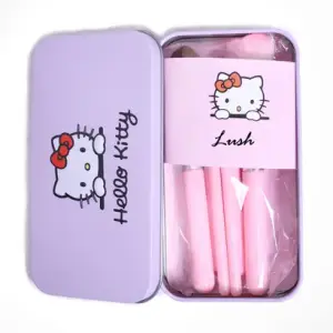 Professional Mini Pink Makeup Brush (Set of 7)