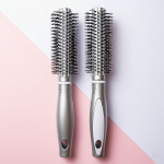 Hair Curling Roller Round Comb Brush paçk of 2