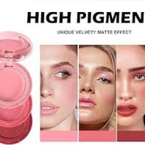 3 in 1 lip and cheek tint cream blush Pink, Peach, Red color matte blusher(Pack of 1).