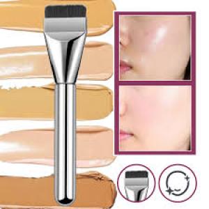 Premium Flat Foundation Makeup Liquid Brush(Silver)Pack of 1.