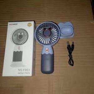 Mini Rechargeable Fan Handheld USB Fan with Brushed Motor, (Pack of 1)White