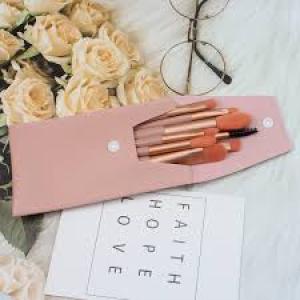 PRIMUM 8 PCS Mini Makeup Brush Set with Case, Portable Foundation Brush Kit Travel,
