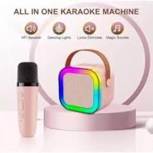 Wireless Mics Portable Bluetooth Speaker & Dynamic Lights Birthday Gift for Girls, Boys