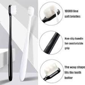 2 Pcs Soft Toothbrush  Micro-Nano Bristled For Sensitive Teeth Toothbrush Extra Soft Toothbrush
