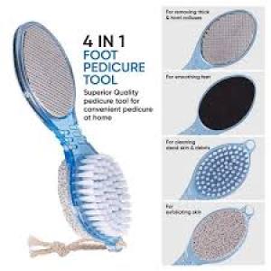 Foot File Callus Remover - 4 in 1 Feet Pedicure Tools(Pack of 1).Multicolor.