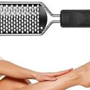 Stainless Steel Rasp Callus Filer Blade Foot Care Foot Scraper (Pack of 1, Black)
