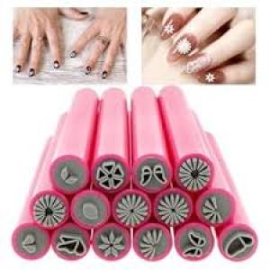 Nail Art Flower Magnet Stamp Pen, Double Head Flower Design, Nail Magnet Stick.