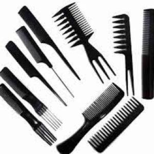 Stylish Women Black Plastic Hair Combs Set (10 Piece).