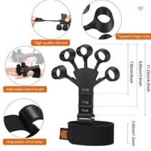 Workout Hand Finger Trainer Gripster Exerciser Grip Strength Hand Grip/Fitness Grip  (Black) 1 Piece