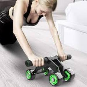 4 Wheel AB Roller Wheel Toner Exercise Equipment for Abdominal Core Workouts(Pack of 1).