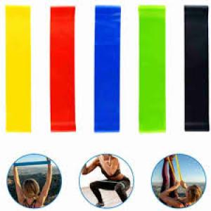 Loop Bands for Fitness, Yoga, Pilates, Legs, Waist, Shoulders, HIPS and Strength Training - Set of 5