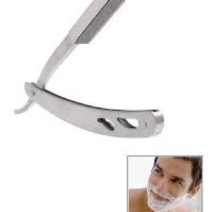 Stainless Steel Straight Edge Barber Razor Folding Shaving Shaver Without Blade for Men, Men (Pack of 1).