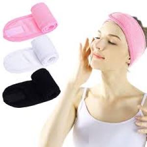 Women Facial Spa Headband, Adjust Hair Band For Bath Shower Towel Wrap Head Band (Pack of 1).Multicolor