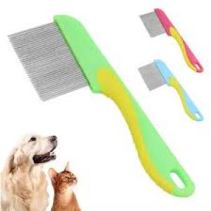 Long Handle Lice Comb with Stainless steel teeth for Head Lice, For Kids, Women & Men and Dog & Cat( 1 Piece).