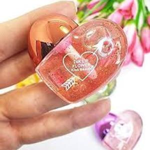 Sparkling Heart-Shaped Lip Gloss, Multicolor (Pack of 1).