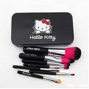 Professional 7 Piece Makeup Brush (Black) Pack of 1.