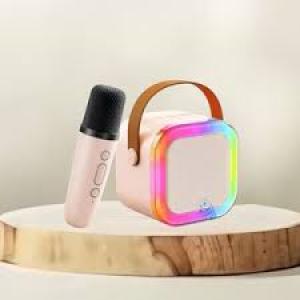 Wireless Mics Portable Bluetooth Speaker & Dynamic Lights Birthday Gift for Girls, Boys
