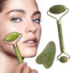 Green Face Roller With Face Massager For Women Men |  (Green) 1 Piece