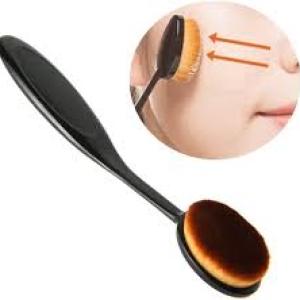 Makeup Powder Concealer Oval Blending Foundation Brush (Black)-Pack of 1