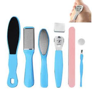 Pedicure Tools for Feet - 8 in 1 Pedicure Kit | Foot Scrubber for Dead Skin, Callus Remover, Foot Scraper, Foot File