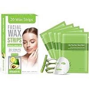 Women One Go Facial Wax Strips 20 Strips (Chamomile - Shade 01)