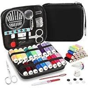 100 Pcs Sewing Kit, 12 Thread Pools, Tailoring Accessories, Silai Thread and Needle, Craft Material, Thread Box Set, Travel Bag