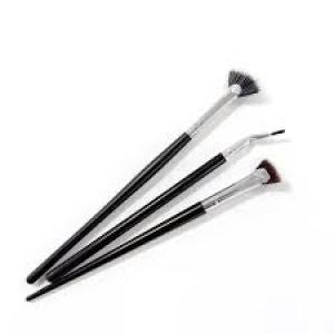 Soft Bristles Fan Brush & Eyeliner Makeup Brush Combo (Pack of 3)
