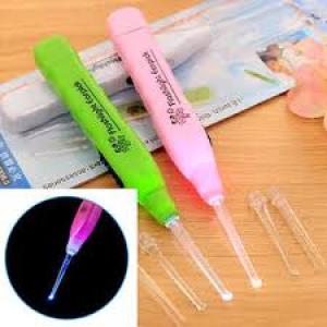 LED Flashlight Earpick for Ear wax remover and cleaner, Multicolour