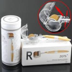 Golden Derma Roller with 192 Titanium Alloy Needles (0.5mm, Gold)