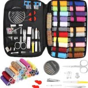 100 Pcs Sewing Kit, 12 Thread Pools, Tailoring Accessories, Silai Thread and Needle, Craft Material, Thread Box Set, Travel Bag