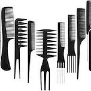 Stylish Women Black Plastic Hair Combs Set (10 Piece).