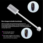 3D Tips Magnetic Nail Art Cat Eye Gel Polish Magnetic Stick 3D Line Strip  (Silver) 1 Pcs