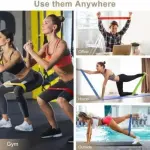 Loop Bands for Fitness, Yoga, Pilates, Legs, Waist, Shoulders, HIPS and Strength Training - Set of 5