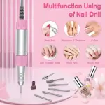 Nail Drill Machine Portable Rechargeable nail Care Kit Electric Nail Drill Pen  1 Pcs