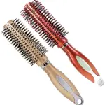 Hair Curling Roller Round Comb Brush paçk of 2
