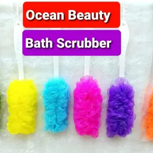 ocean beauty back scrubber for shower long handle bath sponge shower brush(1-pcs).