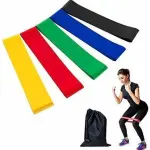 Loop Bands for Fitness, Yoga, Pilates, Legs, Waist, Shoulders, HIPS and Strength Training - Set of 5