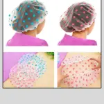 4 Pcs Waterproof Head Covers Hotel Hair Spa Dye Women Salon Shower Caps(Multicolor).